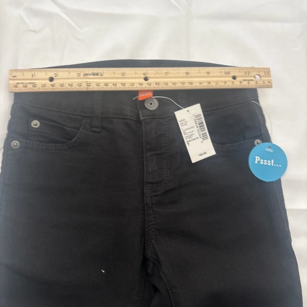 NEW NWT Childrens Place Boys Sz 7 Skinny Stretch Black Jeans Adjustable Waist